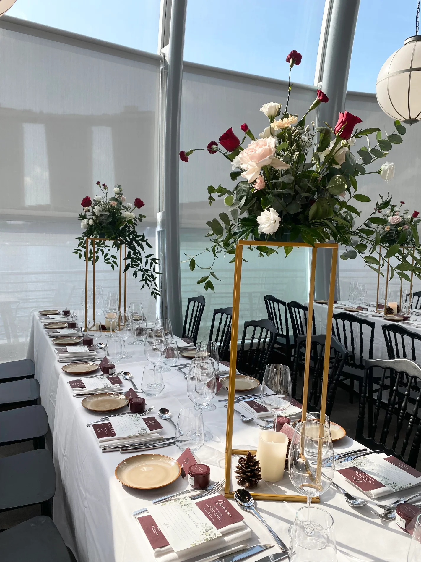 Elevated floral centrepieces